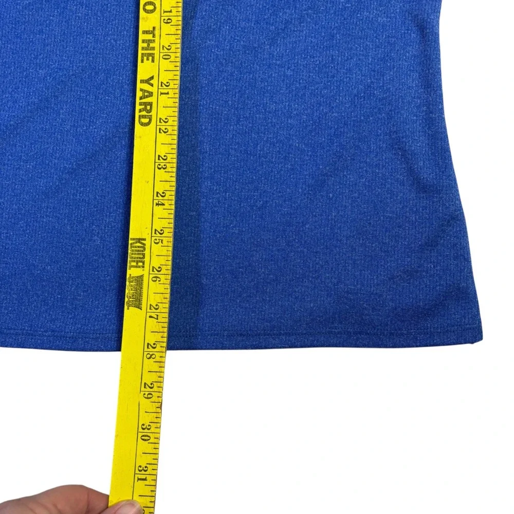 Port Authority Ladies Royal Blue Heathered Polo Shirt Short Sleeve V-Neck Sz 4XL